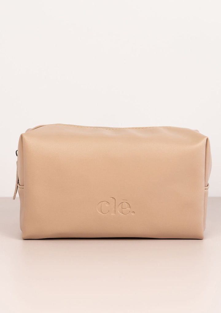 Nude Vegan Leather Cosmetic Case