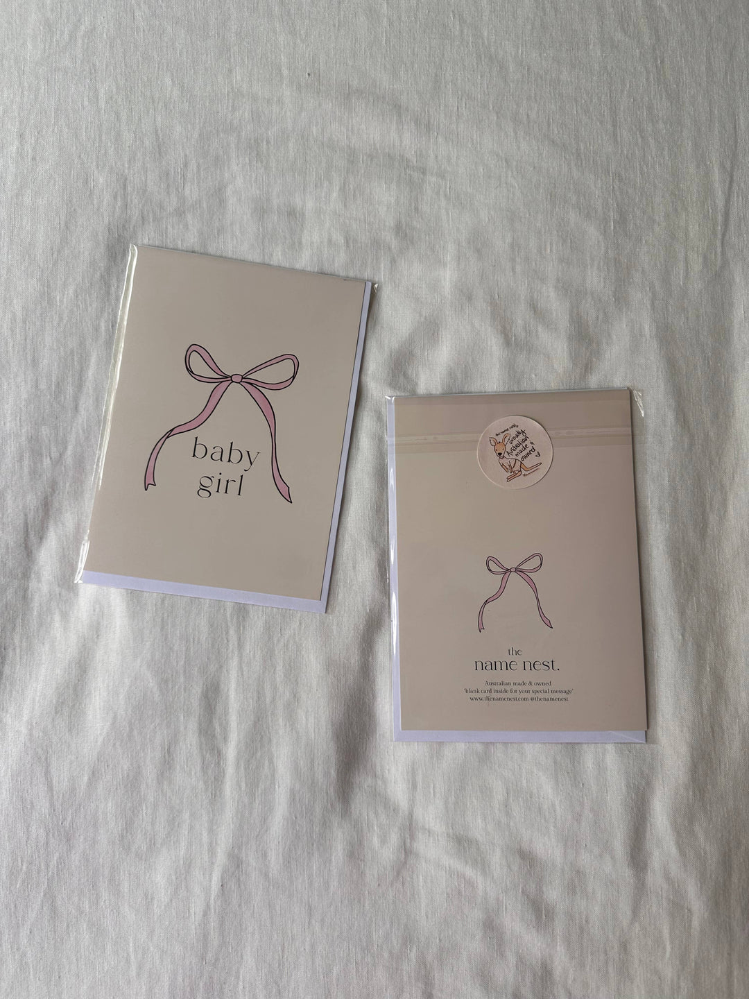 baby girl card.