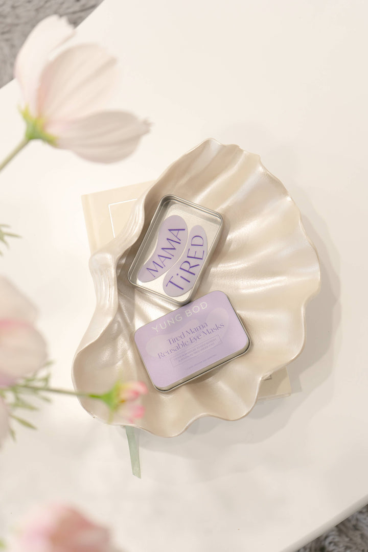 tired mama reusable silicone eye masks.