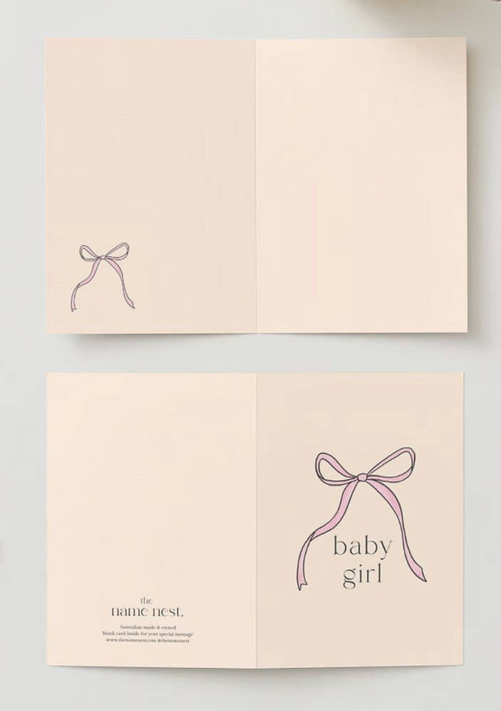 baby girl card.