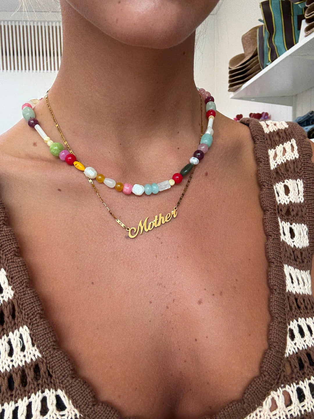 mother necklace.