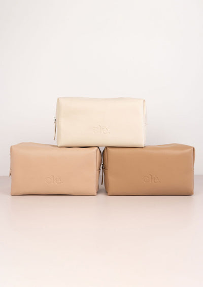 Natural Vegan Leather Cosmetic Case